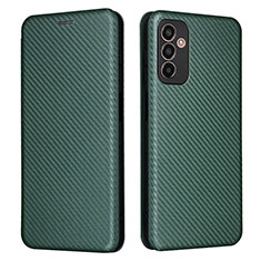 Leather Case Stands Flip Cover Holder L02Z for Samsung Galaxy M13 4G Green