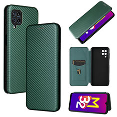Leather Case Stands Flip Cover Holder L02Z for Samsung Galaxy M32 4G Green
