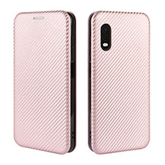 Leather Case Stands Flip Cover Holder L02Z for Samsung Galaxy XCover Pro Rose Gold