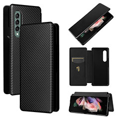 Leather Case Stands Flip Cover Holder L02Z for Samsung Galaxy Z Fold4 5G Black
