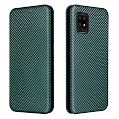 Leather Case Stands Flip Cover Holder L02Z for Sharp Aquos Zero6 Green