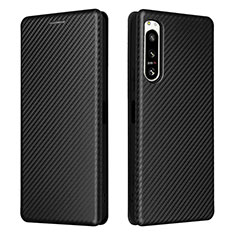 Leather Case Stands Flip Cover Holder L02Z for Sony Xperia 5 IV Black