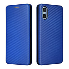 Leather Case Stands Flip Cover Holder L02Z for Sony Xperia 5 V Blue
