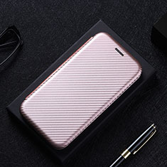 Leather Case Stands Flip Cover Holder L02Z for Vivo V20 Rose Gold