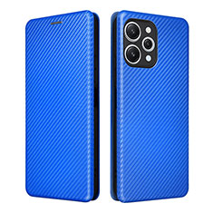 Leather Case Stands Flip Cover Holder L02Z for Xiaomi Redmi 12 4G Blue