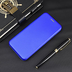 Leather Case Stands Flip Cover Holder L02Z for Xiaomi Redmi 9 Blue