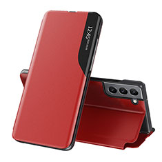 Leather Case Stands Flip Cover Holder L03 for Samsung Galaxy S23 5G Red
