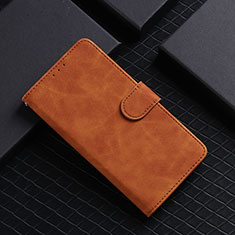 Leather Case Stands Flip Cover Holder L03Z for Huawei Nova Y90 Brown