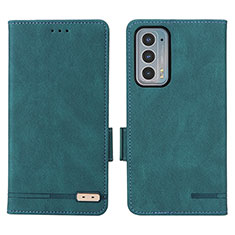 Leather Case Stands Flip Cover Holder L03Z for Motorola Moto Edge 20 5G Green