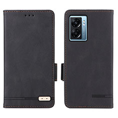 Leather Case Stands Flip Cover Holder L03Z for OnePlus Nord N300 5G Black