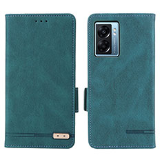 Leather Case Stands Flip Cover Holder L03Z for Oppo A56S 5G Green