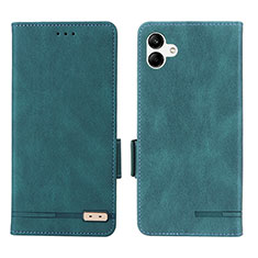 Leather Case Stands Flip Cover Holder L03Z for Samsung Galaxy A04E Green