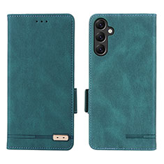 Leather Case Stands Flip Cover Holder L03Z for Samsung Galaxy A14 5G Green