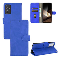 Leather Case Stands Flip Cover Holder L03Z for Samsung Galaxy A15 5G Blue