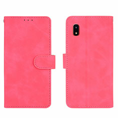 Leather Case Stands Flip Cover Holder L03Z for Samsung Galaxy A20 SC-02M SCV46 Hot Pink