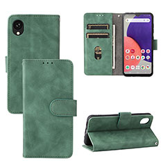 Leather Case Stands Flip Cover Holder L03Z for Samsung Galaxy A22 5G SC-56B Green