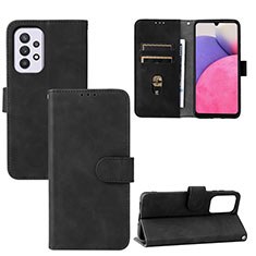 Leather Case Stands Flip Cover Holder L03Z for Samsung Galaxy A33 5G Black