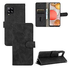 Leather Case Stands Flip Cover Holder L03Z for Samsung Galaxy A42 5G Black