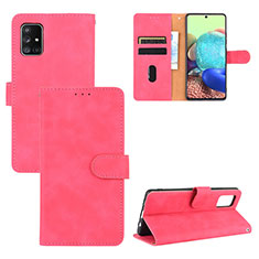 Leather Case Stands Flip Cover Holder L03Z for Samsung Galaxy A51 5G Hot Pink