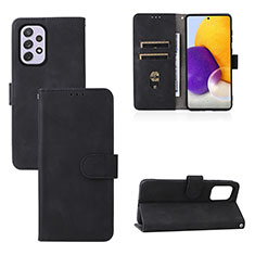 Leather Case Stands Flip Cover Holder L03Z for Samsung Galaxy A73 5G Black