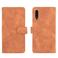 Leather Case Stands Flip Cover Holder L03Z for Samsung Galaxy A90 5G Brown
