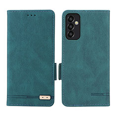 Leather Case Stands Flip Cover Holder L03Z for Samsung Galaxy F13 4G Green