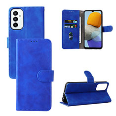 Leather Case Stands Flip Cover Holder L03Z for Samsung Galaxy M23 5G Blue