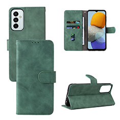 Leather Case Stands Flip Cover Holder L03Z for Samsung Galaxy M23 5G Green