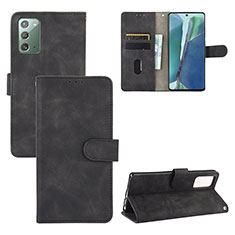 Leather Case Stands Flip Cover Holder L03Z for Samsung Galaxy Note 20 5G Black