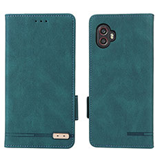 Leather Case Stands Flip Cover Holder L03Z for Samsung Galaxy XCover 6 Pro 5G Green