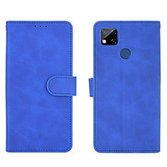 Leather Case Stands Flip Cover Holder L03Z for Xiaomi Redmi 10A 4G Blue