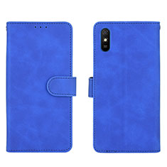 Leather Case Stands Flip Cover Holder L03Z for Xiaomi Redmi 9AT Blue