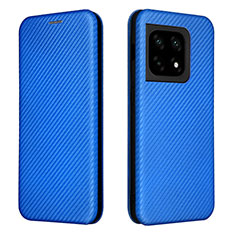 Leather Case Stands Flip Cover Holder L04Z for OnePlus 10 Pro 5G Blue