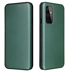 Leather Case Stands Flip Cover Holder L04Z for OnePlus 9 5G Green