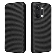 Leather Case Stands Flip Cover Holder L04Z for OnePlus Ace 2V 5G Black