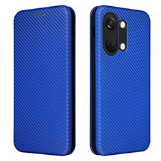 Leather Case Stands Flip Cover Holder L04Z for OnePlus Ace 2V 5G Blue