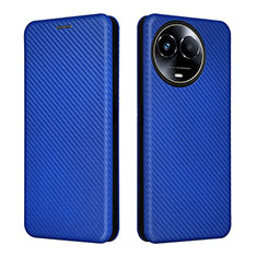 Leather Case Stands Flip Cover Holder L04Z for Realme V50s 5G Blue