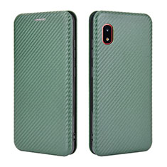 Leather Case Stands Flip Cover Holder L04Z for Samsung Galaxy A20 SC-02M SCV46 Green