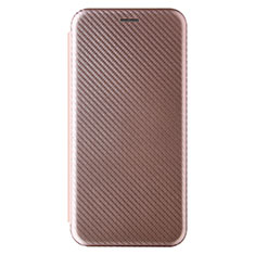 Leather Case Stands Flip Cover Holder L04Z for Samsung Galaxy M02 Rose Gold