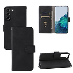 Leather Case Stands Flip Cover Holder L04Z for Samsung Galaxy S21 5G Black