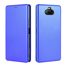 Leather Case Stands Flip Cover Holder L04Z for Sony Xperia 8 Blue