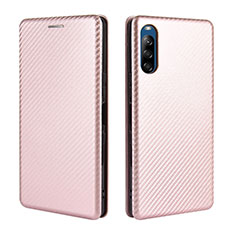 Leather Case Stands Flip Cover Holder L04Z for Sony Xperia L4 Rose Gold