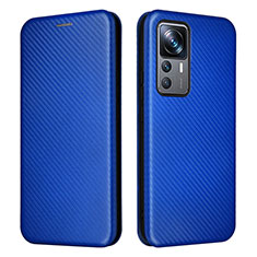 Leather Case Stands Flip Cover Holder L04Z for Xiaomi Mi 12T Pro 5G Blue