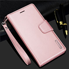 Leather Case Stands Flip Cover Holder L05 for Samsung Galaxy S21 Ultra 5G Rose Gold