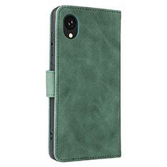 Leather Case Stands Flip Cover Holder L05Z for Samsung Galaxy A22 5G SC-56B Green