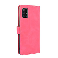 Leather Case Stands Flip Cover Holder L05Z for Samsung Galaxy M40S Hot Pink