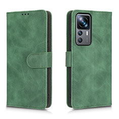 Leather Case Stands Flip Cover Holder L05Z for Xiaomi Mi 12T Pro 5G Green