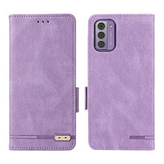 Leather Case Stands Flip Cover Holder L06Z for Nokia G310 5G Purple