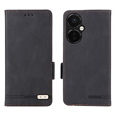 Leather Case Stands Flip Cover Holder L06Z for OnePlus Nord CE 3 5G Black