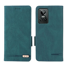 Leather Case Stands Flip Cover Holder L06Z for Realme GT Neo3 5G Green